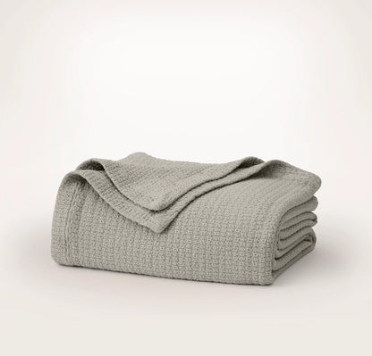 Modern Crochet Bed Blanket - Pewter