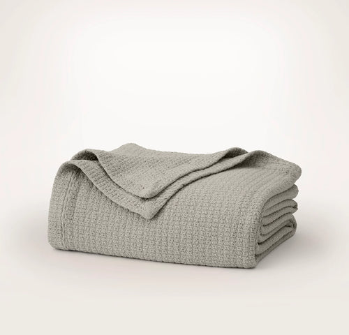 Modern Crochet Bed Blanket - Pewter