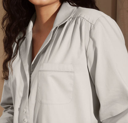 Signature Long Sleeve & Pants Pajama Set - Pewter