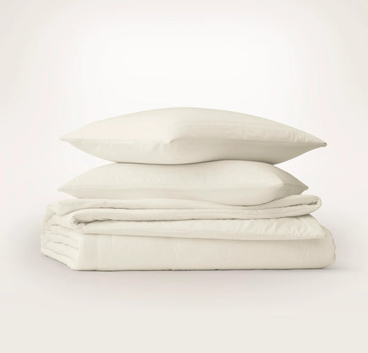 Signature Vintage Washed Comforter Set - Vintage Cream