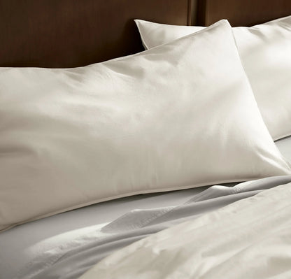 Percale Vintage Washed Duvet Set - Vintage White