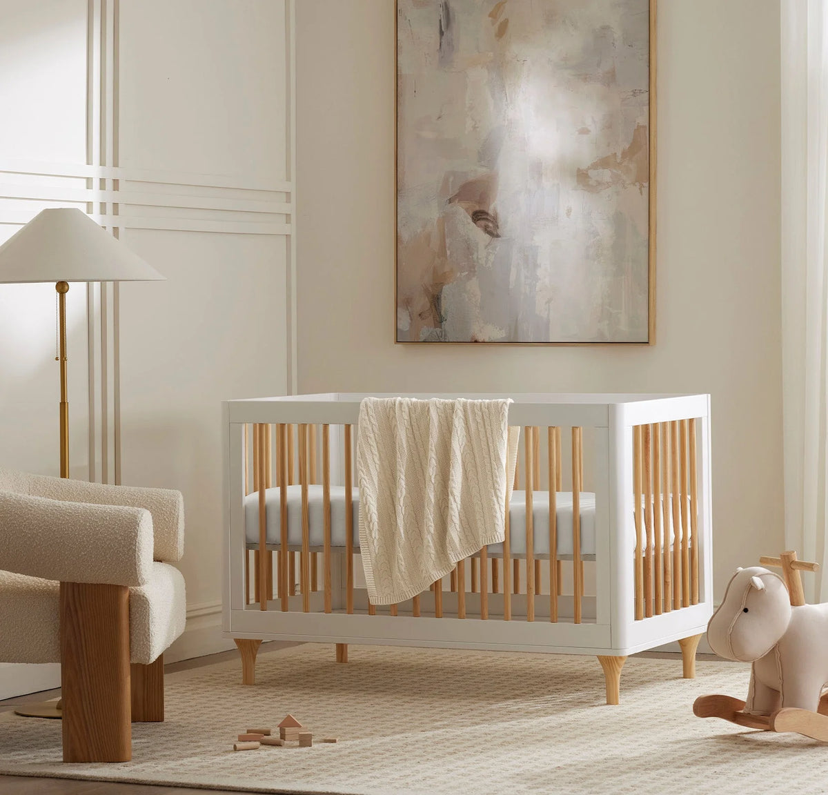Cable Knit Baby Blanket - Natural