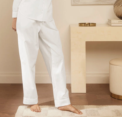Signature Long Sleeve & Pants Pajama Set - White