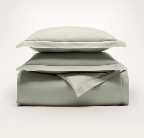 Signature Hemmed Duvet Set - Sageleaf