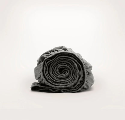 Percale Hemmed Fitted Sheet - Stone