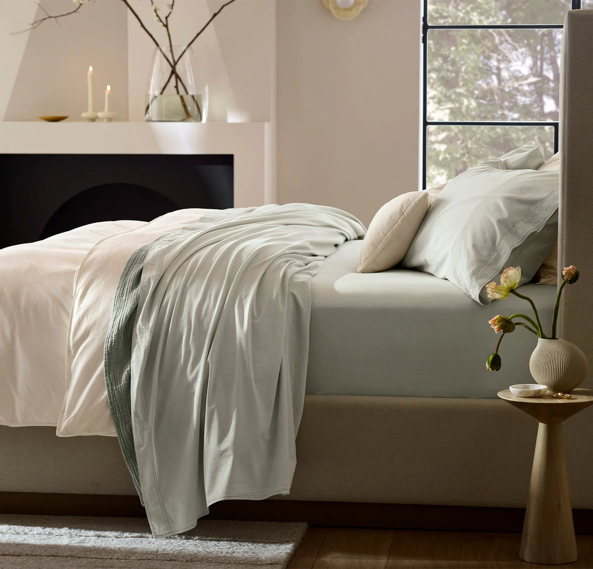 Signature Vintage Washed "No Flat Sheet" Sheet Set