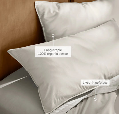 Percale Vintage Washed Duvet Set - Vintage Shore