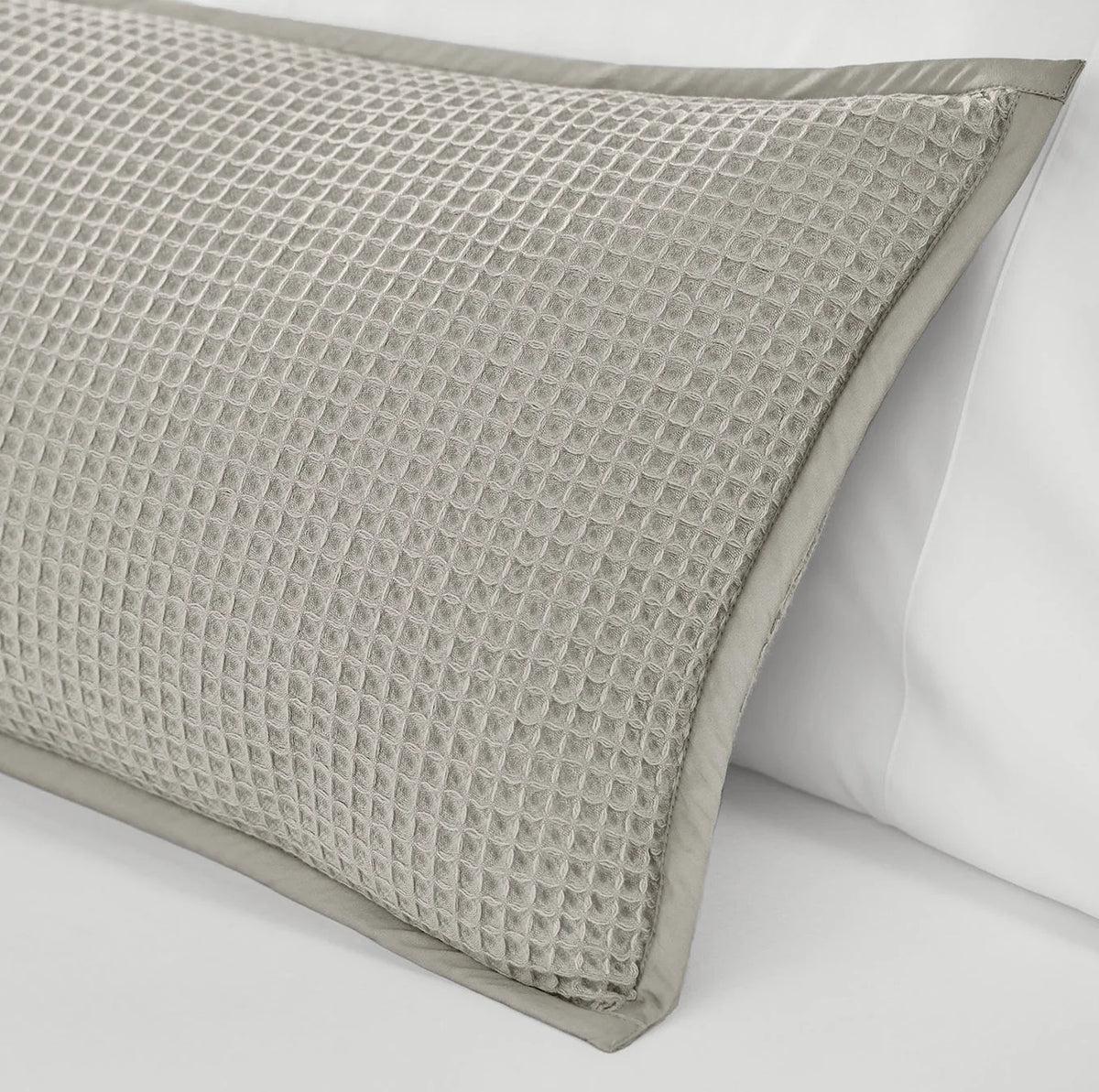 Waffle Pillow Cover - Pewter