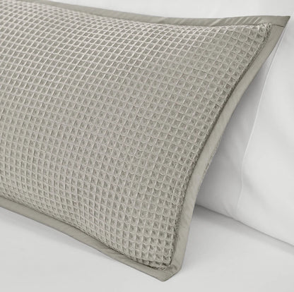 Waffle Pillow Cover - Pewter