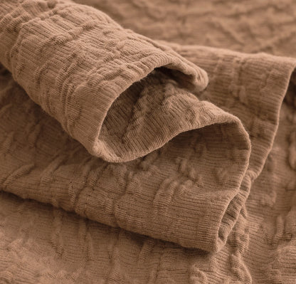 Dappled Vela Classic Coverlet - Deep Camel