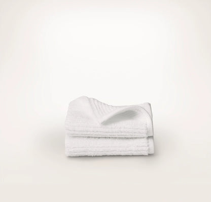 Turkish Ribbed Washcloths (Pair) - White