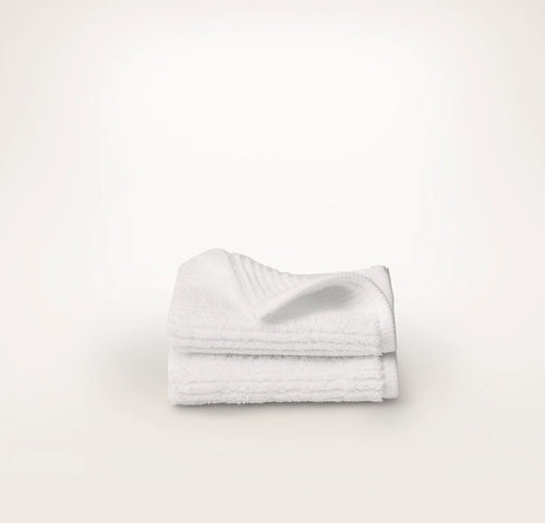 Turkish Ribbed Washcloths (Pair) - White