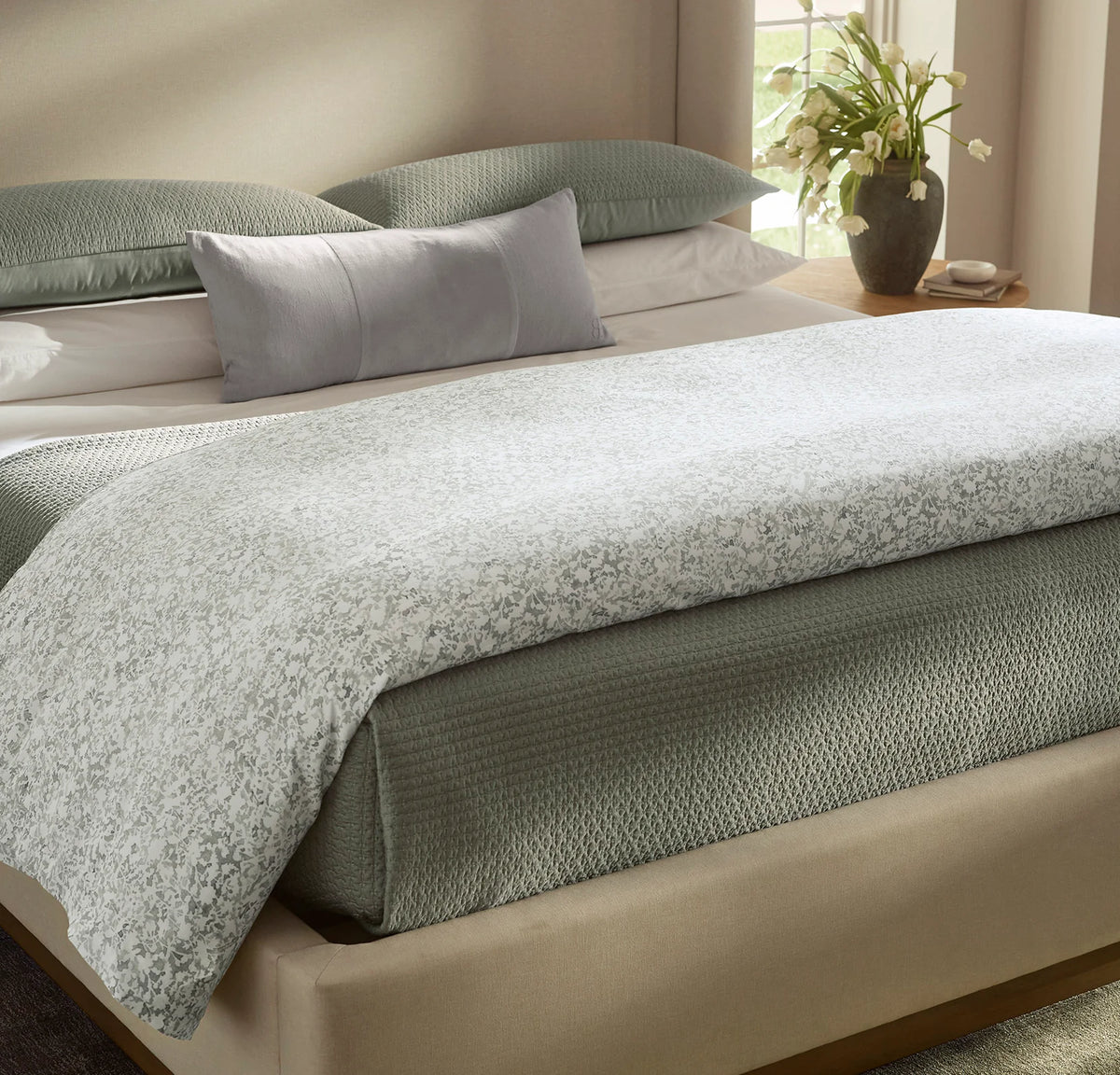 Signature Textured Stitch Quilted Sham - Sageleaf