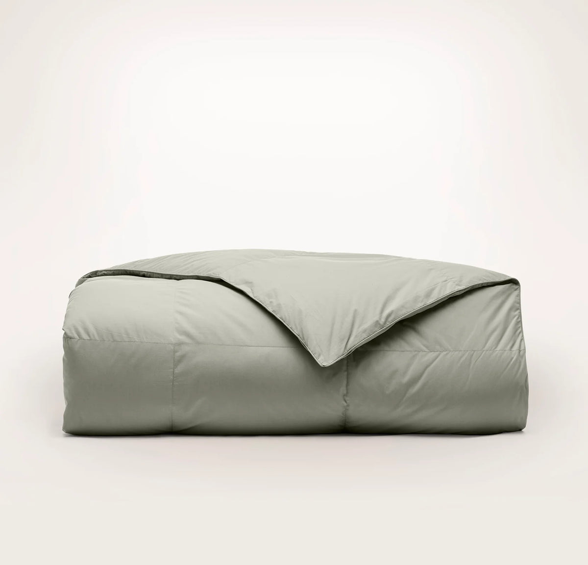 Percale Quilted Down Comforter - Sageleaf
