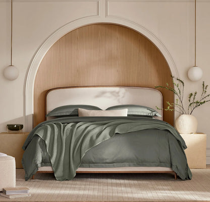 Signature Hemmed Duvet Set - Juniper