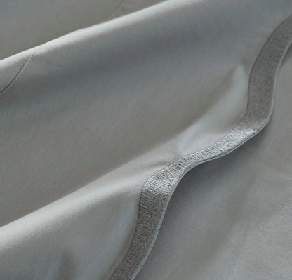 Signature Embellished Sheet Set - Shore/Shore Curved Edge